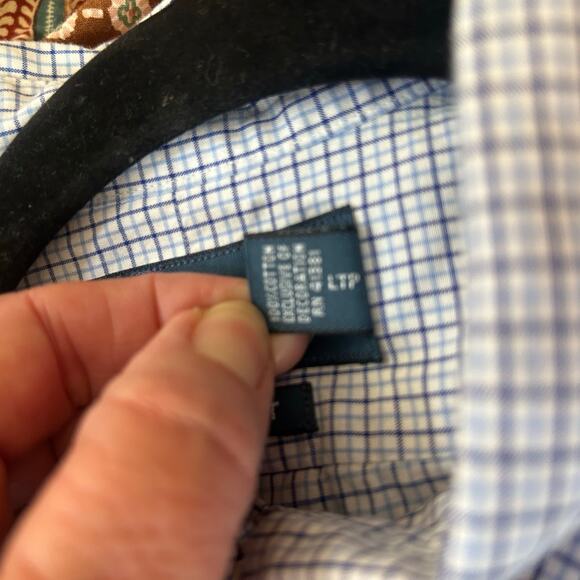 Ralph Lauren Classic Fit Blue Plaid Long Sleeve Button Down Cotton Men’s XL - Picture 6 of 9